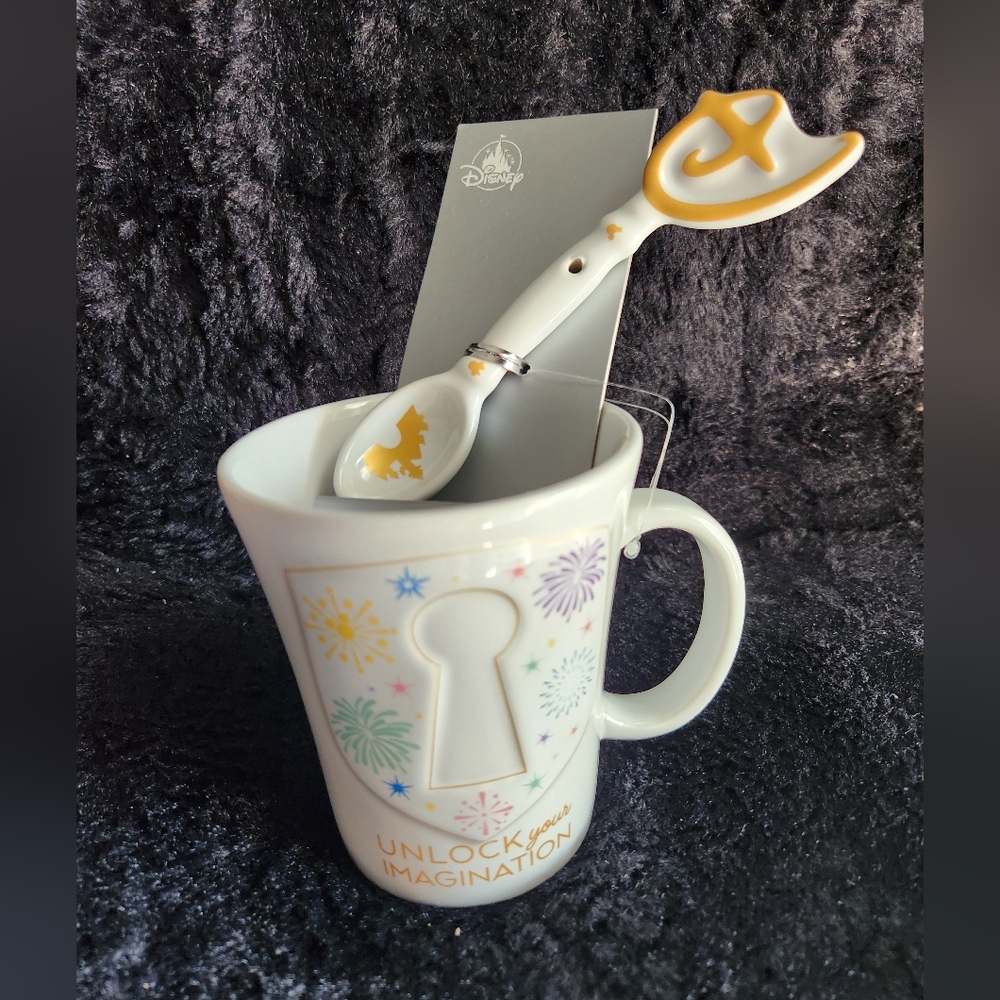 Disney parks cup with spoon